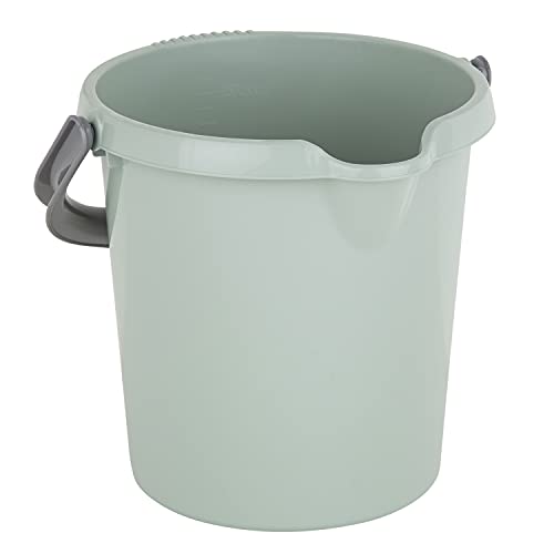 #11 Eimer mit Ausguss und Henkel - 5 Liter - grün - Putzeimer Haushalt Küche Bad Camping Kunststoff Eimer Haushaltseimer Wassereimer von #11