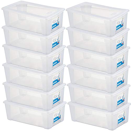 12 x Aufbewahrungsbox mit Deckel 5 Liter - 32x19x11 cm - transparent stapelbar LEBENSMITTELECHT - Schuhbox Shoe Box - Kunststoff Kiste - Plastik Behälter Organizer - Büro Haushalt Küche Kinderzimmer von #11