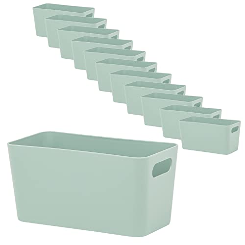 12x Ordnungsboxen - 10 cm hoch - grün - 20x10x10cm - 1,4 Liter - Ordnungskorb - Schubladenorganizer von #11