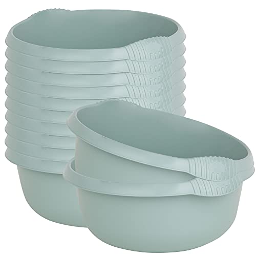 12x Schüssel Set rund grün - 9 Liter - 36 cm - Waschschüssel Spülschüssel Wasserschüssel - Lebensmittelecht - Kunststoff Spüle von #11