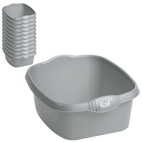 12x Schüssel rechteckig grau - 12 Liter - 32x39 cm - Waschschüssel Spülschüssel Wasserschüssel - Lebensmittelecht - Kunststoff Spüle 12x Schüssel rechteckig grau - 12 Liter - 32x39 cm - Waschschüssel Spülschüssel Wasserschüssel - Lebensmittelecht - Kunststoff Spüle von #11