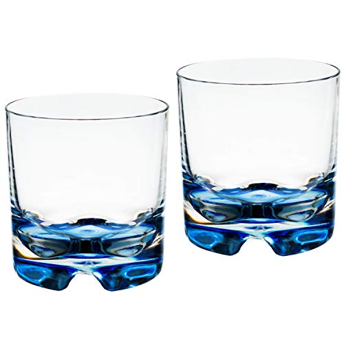 2 x Polycarbonat Trinkglas 200 ml Blauer Boden - Wasserglas Gläser - Trinkbecher Kinderglas Saftglas Whiskey Tumbler - Camping Küche Zubehör - elegant - Outdoor Partyglas - Kunststoff Glas Picknick von #11
