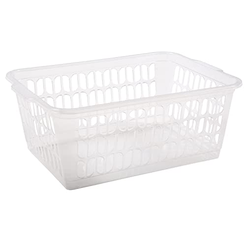 #11 24x Aufbewahrungskorb klein - transparent - 29 x 20 - Körbchen - Kunststoffkorb - Organizer - Ordnung - Aufbewahrung Bad Korb Kinderzimmer Haushalt von #11