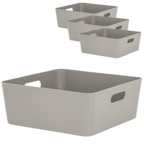 4x Ordnungsbox - 12 cm hoch - taupe - 30x 30 cm - Ordnungskorb - Regalorganizer Wandregal 4x Ordnungsbox - 12 cm hoch - taupe - 30x 30 cm - Ordnungskorb - Regalorganizer Wandregal von #11