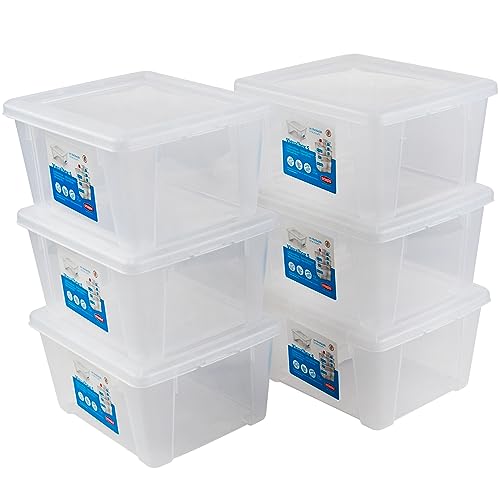 6 x Aufbewahrungsbox mit Deckel 2 Liter - 19x16x10 cm - transparent stapelbar LEBENSMITTELECHT - Kunststoff Box Kiste - Plastik Behälter Organizer - Büro Haushalt Küche Kinderzimmer Spielzeugkiste von #11