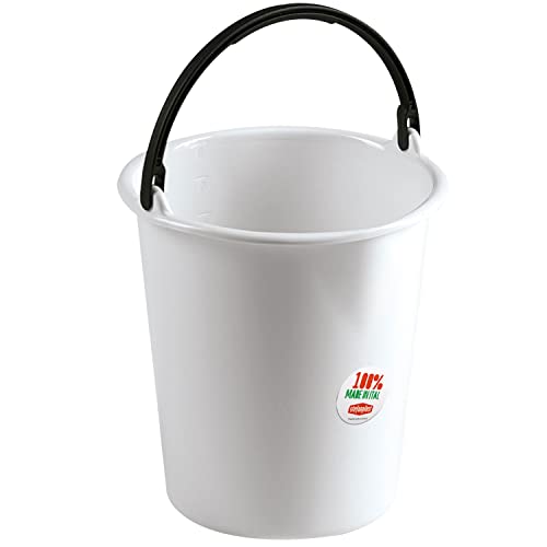 Eimer mit Ausguss und Henkel - 7 Liter - weiß - Putzeimer Haushalt Küche Bad Camping Kunststoff Eimer Haushaltseimer Wassereimer von #11