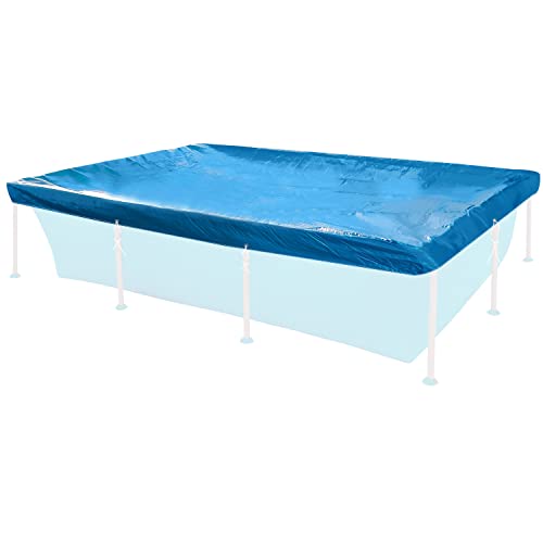 Poolabdeckung rechteckig für Frame Pool 300x200cm - mit Fixierseilen - 110g/m² PE - Wasserdicht - UV-stabil - Poolabdeckplane Stahlrahmenpool Cover Swimmingpool Poolzubehör Planschbecken von #11