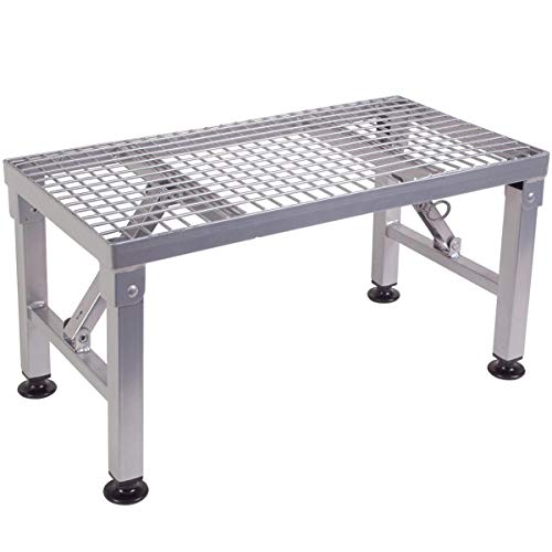 Wohnwagen Wohnmobil Trittstufe Klappbar Anti-Rutsch Gitterrost 1 Stufig Einstieg Tritthilfe Trittleiter Tritthocker Stabil Tritt Stufe Hocker Camping Leiter Metall für Caravan Senioren Kinder Faltbar von #11