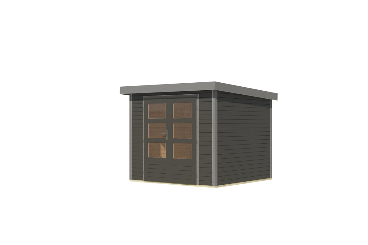 Karibu Metall-Holzgartenhaus Hybridhaus Jupiter A/B/C/D - 19 mm/0,75 mm Holz-Ausführung: terragrau Blech-Ausführung: graualuminium 242 x 217 cm (Jupiter 3) Karibu Metall-Holzgartenhaus Hybridhaus Jupiter A/B/C/D - 19 mm/0,75 mm Holz-Ausführung: terragrau Blech-Ausführung: graualuminium 242 x 217 cm (Jupiter 3) von Karibu