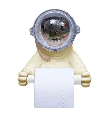 123Arts Toilettenpapierhalter aus weichem Kunststoff, Dinosaurier-Astronauten-Design, Wandhalterung von 123Arts