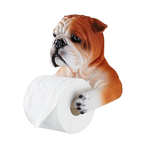 Witziger Toilettenpapierrollenhalter mit Tierenden, Wandmontage, Hunde... Witziger Toilettenpapierrollenhalter mit Tierenden, Wandmontage, Hunde... von 123Arts