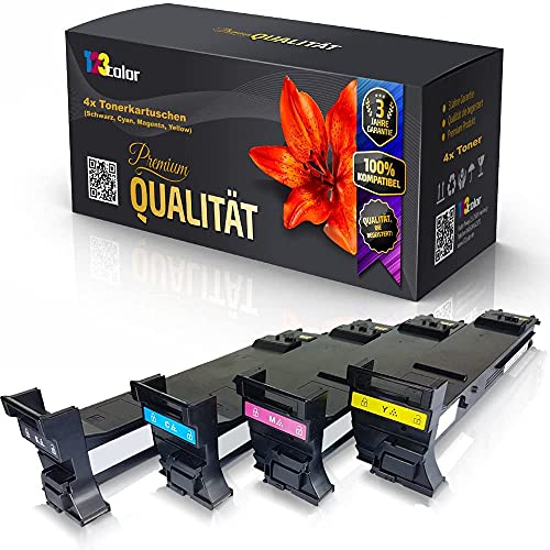 123Color 4X Alternative Tonerkartuschen kompatibel für Konica Minolta Magicolor 4690 MF Magicolor 4695 MF A0DK K C M Y XXL Toner Kassetten von 123Color