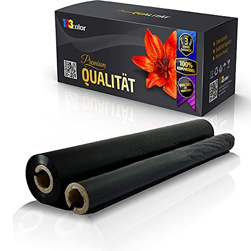 123Color Alternative Thermorolle für Brother Fax V1 Fax T102 Fax T104 Fax T106 Fax T7Plus Fax T72 Fax T74 Fax T76 Fax T78 PC72RF Thermotransferrolle Thermo Rolle Fax Rolle von 123Color