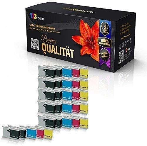 30x 123Color Tintenpatronen kompatibel für Brother LC 970 LC 1000 MFC 235C MFC 240C MFC 260C MFC 465 CN MFC 660 CN MFC 665CW MFC 680 CN MFC 685CW MFC 845CW Sparpack Color Line Serie LC 1000 LC 970 123 30x 123Color Tintenpatronen kompatibel für Brother LC 970 LC 1000 MFC 235C MFC 240C MFC 260C MFC 465 CN MFC 660 CN MFC 665CW MFC 680 CN MFC 685CW MFC 845CW Sparpack Color Line Serie LC 1000 LC 970 123 von 123Color