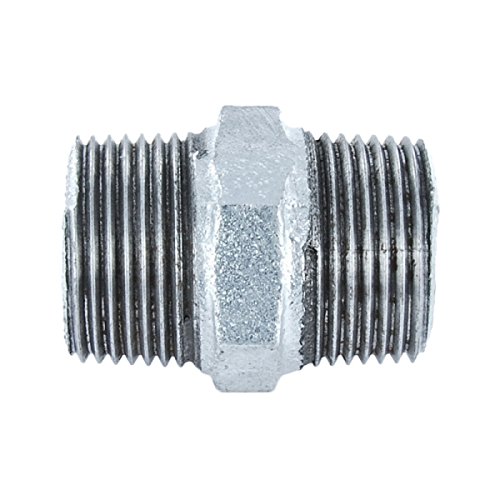 Doppelnippel Gewindefitting Temperguss verzinkt - 3/8" von 123Stahl-Shop