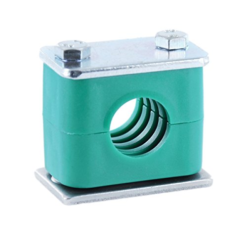 Hydraulikrohrschelle Rohrschelle Schlauchschelle mit Anschweißplatte 14 mm von 123Stahl-Shop