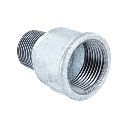 Reduzierstück neg. Muffennippel Gewindefitting Temperguss verzinkt - IG x AG - 3/4" x 1/2" von 123Stahl-Shop