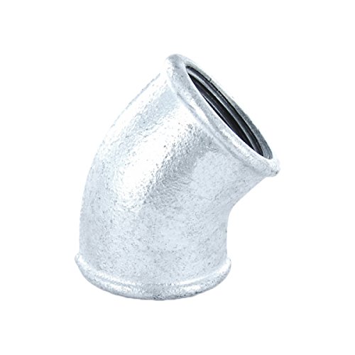Winkel 45° Gewindefitting Temperguss verzinkt - IG x IG - 1" von 123Stahl-Shop