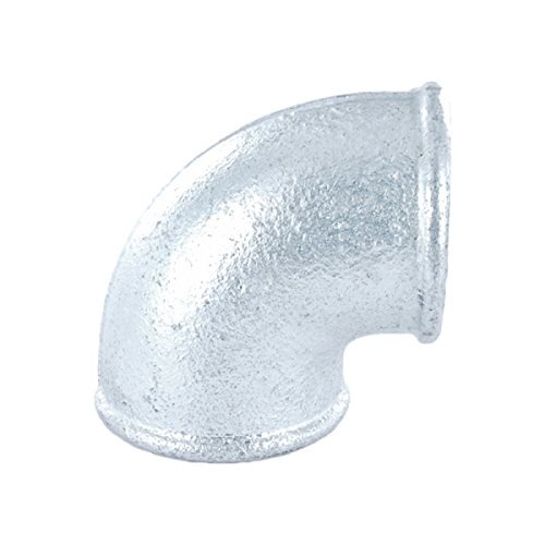 Winkel 90° Gewindefitting Temperguss verzinkt - IG x IG - 2" von 123Stahl-Shop