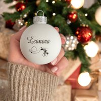 Weihnachtskugel | Storch Personalisiert Mit Namen Geburt Christbaumkugel Lasergravur 6cm Aus Glas Weihnachtskugel | Storch Personalisiert Mit Namen Geburt Christbaumkugel Lasergravur 6cm Aus Glas von 123gravur