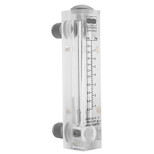 0,2-2GPM/1-7LPM Wasser-Flüssigkeits-Durchflussmesser-Werkzeug, Plattentyp Glas-Flüssigkeits-Durchflussmesser Wasserdurchfluss-Messgerät für den industriellen Wasserbereich von 125