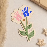 Personalisiertes Blumen Handabdruck Zeichen, Muttertag Kunst, Benutzerdefinierte Mutter Geschenk, Andenken Oma Hands Down Zeichen Y70 von 12ElevenAtelier