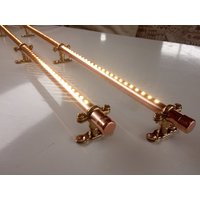 2x 65cm/2.1Ft Haupt-Touch-Dimmer Oder Druckschalter, Kupfer-Leuchten Mit Messinghalterungen. Wandleuchte, Deckenleuchte, Schrankleuchte von 12VCopper