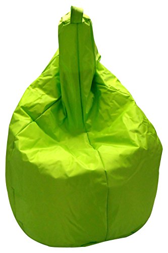 Einfarbiger Sitzsack, grüne Farbe, Maße 80 x 120 x 80 cm von 13 CASA