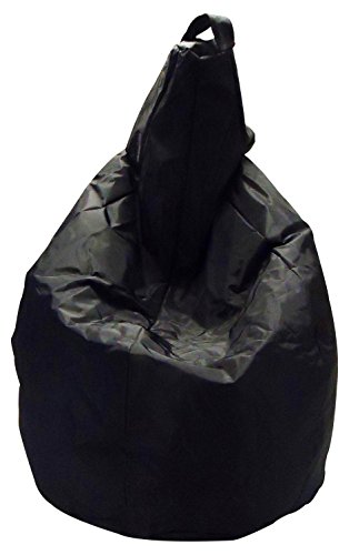 Einfarbiger Sitzsack, schwarze Farbe, Maße 80 x 120 x 80 cm von 13 CASA
