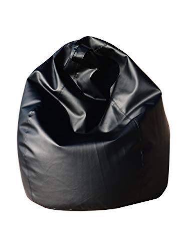 Einfarbiger Sitzsack, schwarze Farbe, Maße 80 x 120 x 80 cm von 13 CASA