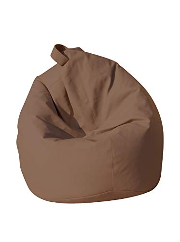 Eleganter Sitzsack, Farbe beige, Maße 80 x 120 x 80 cm von 13 CASA