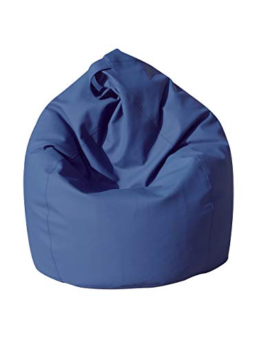 Eleganter Sitzsack, blaue Farbe, Maße 80 x 120 x 80 cm von 13 CASA