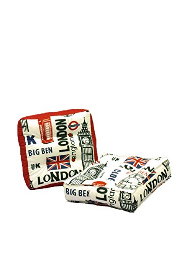 13 Casa Kissen 2er Set Londra weiß/rot von 13 CASA