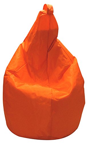 Einfarbiger Sitzsack, orange Farbe, Maße 80 x 120 x 80 cm von 13Casa