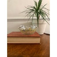 Vintage Glas Und Silber Blumenschale - Blumenschale, Schmuckschale, Schmuckschale von 1319Vintage