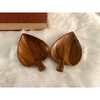 Vintage Spade Shaped Holztabletts | 2 - Holzschalen, Pokerspieler Geschenk von 1319Vintage