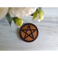 Kleines Hölzernes Altar-Pentakel-Hexerei-Wicca-Pagan-Werkzeug von 13blackcatsshop