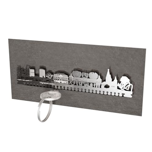13gramm Bonn Skyline Schlüsselbrett – Edles Wohn-Accessoire mit tiefem Steckschlitz für cleveres Aufbewahren - Stilvolle Silhouette als Geschenk oder Souvenir für Bonn Fans! von 13gramm