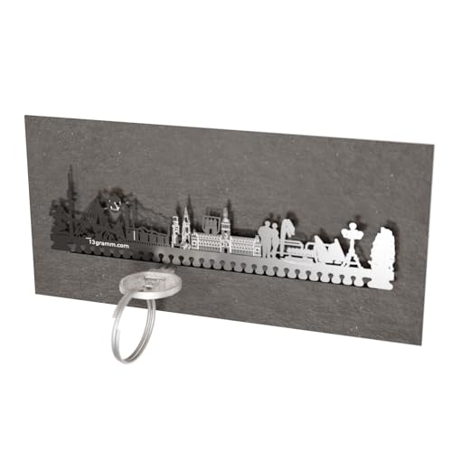 13gramm Hamburg Skyline Schlüsselbrett – praktische Schlüsselaufbewahrung mit stilvollem Stadt-Motiv – tolles Geschenk für Hamburg Fans von 13gramm
