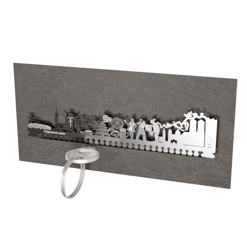 13gramm München Skyline Schlüsselbrett - Stilvolles Wohnaccessoire für München-Fans - Geschenk und Souvenir - Praktische Schlüsselaufbewahrung von 13gramm