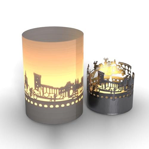 Avignon Skyline Tube Teelicht Schattenspiel - Magisches Souvenir für Avignon Fans - Südfranzösisches Flair für Ihr Zuhause! von 13gramm