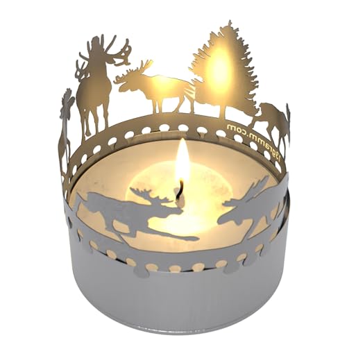 Elch Schattenspiel - Kerzenaufsatz für magische Schattenprojektionen, nordisches Design, Geschenk für Naturliebhaber von 13gramm