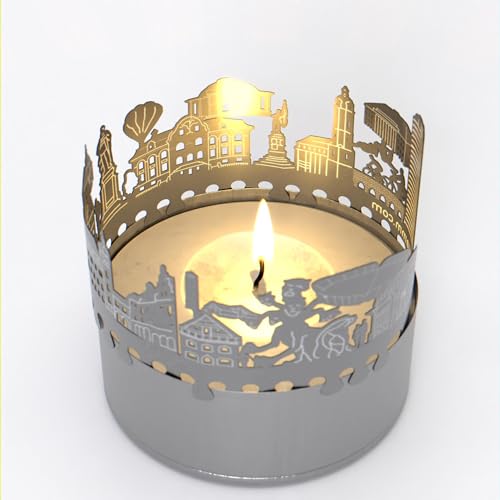 JENA Skyline Schattenspiel: Romantisches Kerzenlicht trifft auf faszinierende Silhouetten – Das ideale Souvenir und Geschenk für jeden JENA Fan! von 13gramm