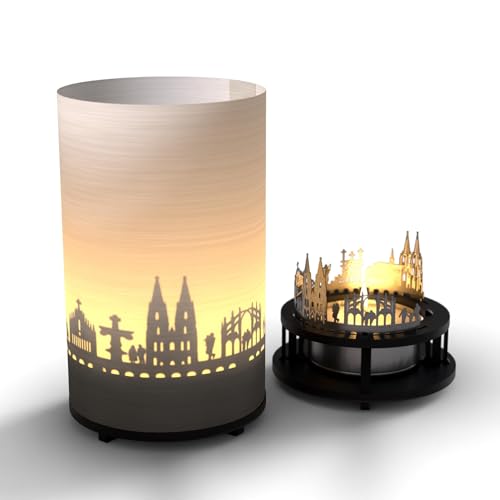 Kölner Dom Premium Geschenkbox - Skyline Motivkerze, zauberhaftes Schattenspiel, Souvenir für Köln-Fans, Andenken an unvergessliche Reisen von 13gramm