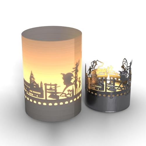 Mainz Skyline Tube Teelicht Schattenspiel - Souvenir, Geschenkidee, Motivkerze für Mainz Fans - beeindruckendes Lichtspiel Mainz Skyline Tube Teelicht Schattenspiel - Souvenir, Geschenkidee, Motivkerze für Mainz Fans - beeindruckendes Lichtspiel von 13gramm