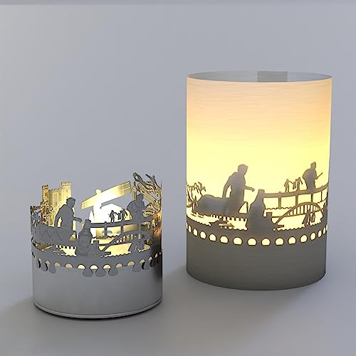 Newcastle Skyline Tube T-Light Schattenspiel – Projiziert magisches Stadt-Silhouette, tolles Souvenir für Fans & Geschenkidee, Kerze mit Newcastle Motiven Newcastle Skyline Tube T-Light Schattenspiel – Projiziert magisches Stadt-Silhouette, tolles Souvenir für Fans & Geschenkidee, Kerze mit Newcastle Motiven von 13gramm