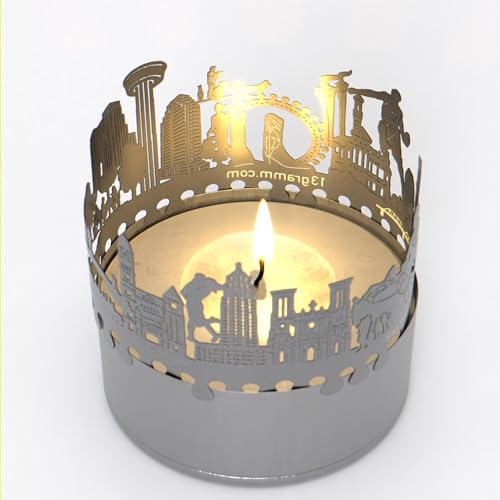 San Antonio Skyline Schattenspiel - Kerzenaufsatz mit faszinierender Projektion der Stadt Silhouette - Tolles Souvenir für jeden Fan - Wohnkultur im Kerzenschein von 13gramm