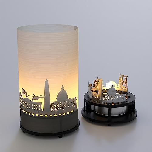 Washington DC Premium Geschenkbox: Silhouette & Skyline-Motivkerze für Fans – Souvenir, Andenken, Wohnzimmerdekoration von 13gramm