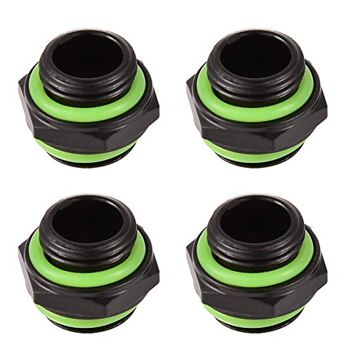143 4 Stück Adapter für Computer-Wasserkühlsystem, G1/4 Messing-Gewindeanschluss Sechskantadapter für Desktop-Computer, Schwarz von 143
