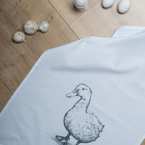 Geschirrtuch weiß, Ente in grau von 17;30 HOME